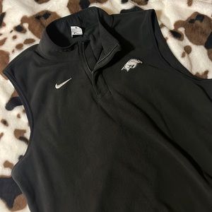 Men’s Nike | size XL | Arkansas Razorback | fleece vest | black | quarter zip